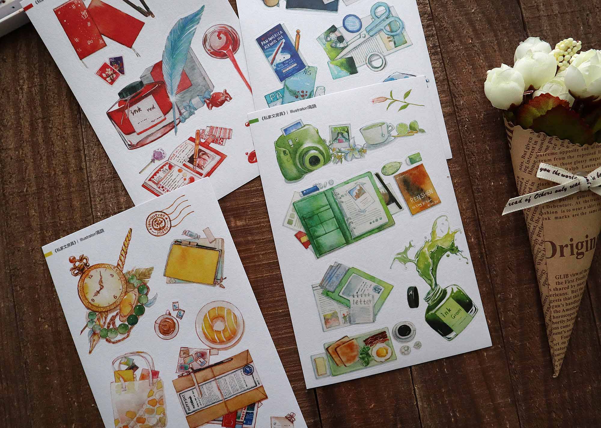 Lemontree Product: Colorful Stationery Planner Sticker Sheets