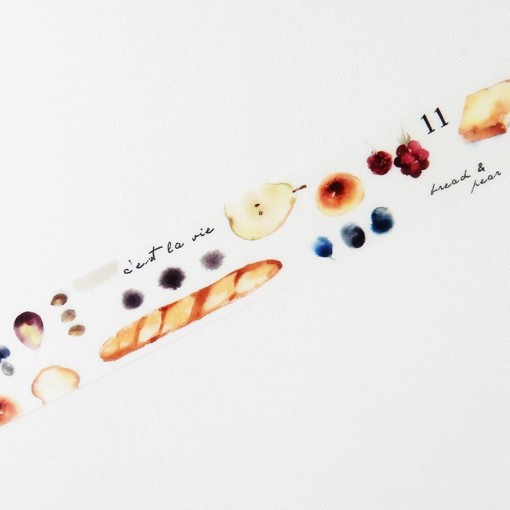 Liang Feng Watercolor Washi Tape: Breads and Pears