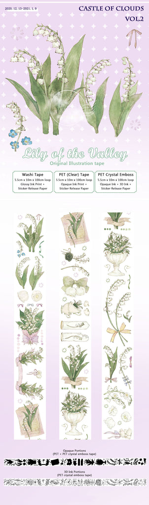 Castle of Clouds Masking Tape: Lily of the Valley
