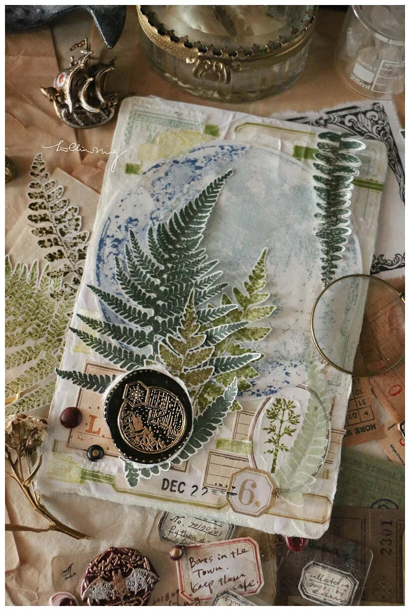 LCN Design Studio: Vintage Label Stickers (Green Box)
