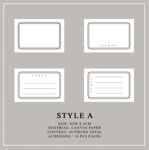 40PCS Blank White Label Stickers