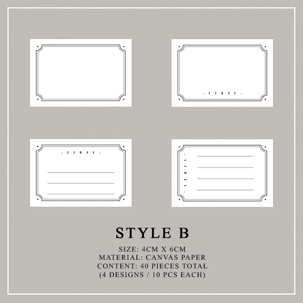 40PCS Blank White Label Stickers