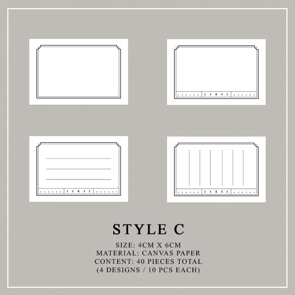 40PCS Blank White Label Stickers