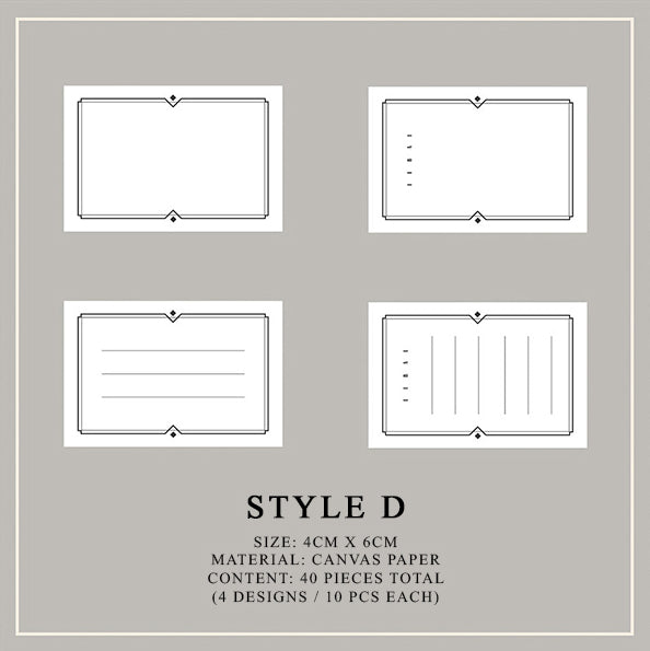 40PCS Blank White Label Stickers