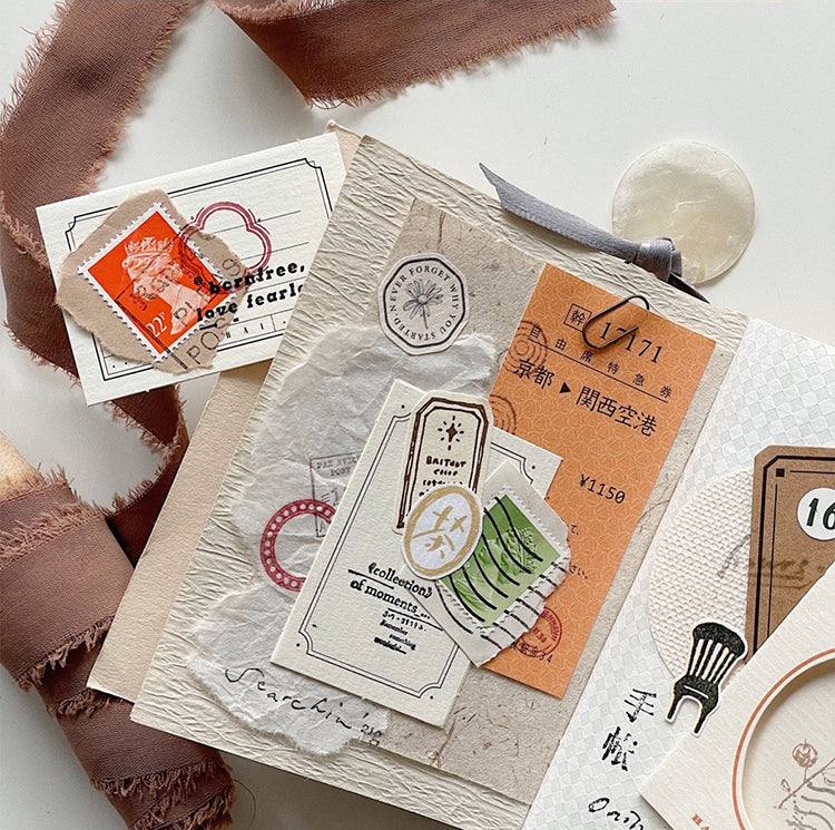 40PCS Blank White Label Stickers