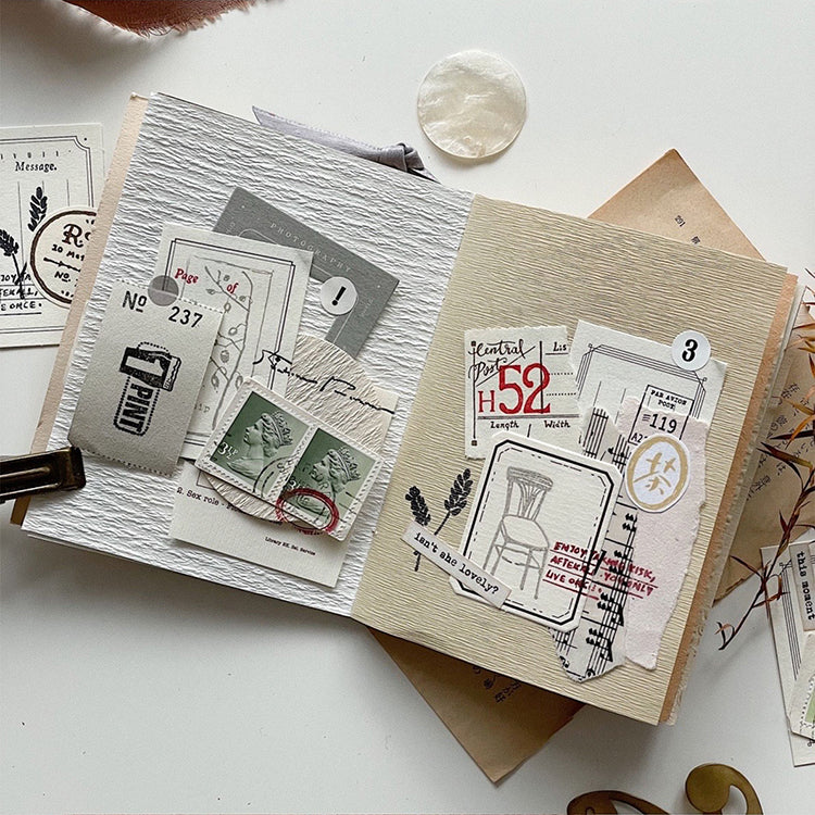 40PCS Blank White Label Stickers