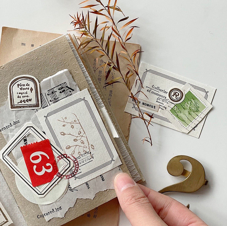 40PCS Blank White Label Stickers