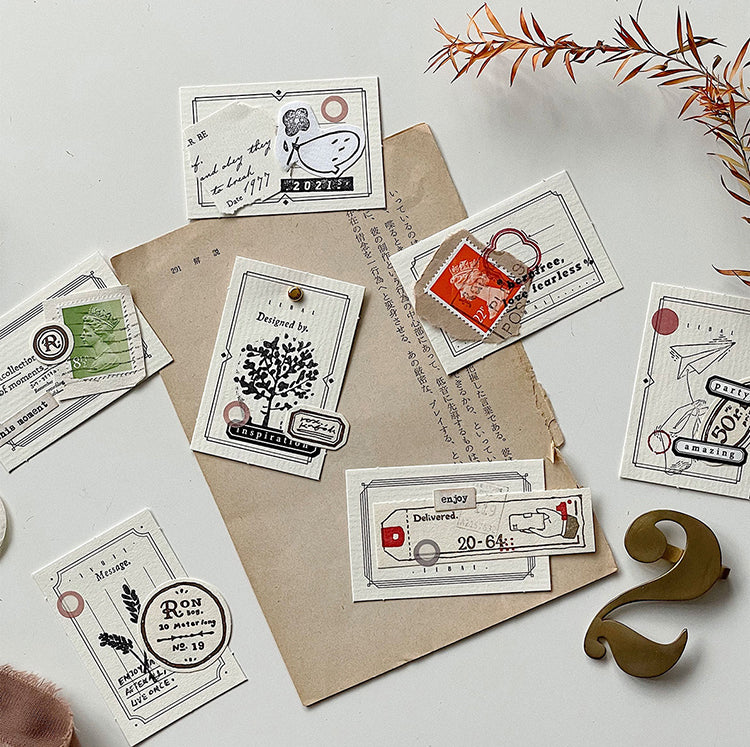 40PCS Blank White Label Stickers