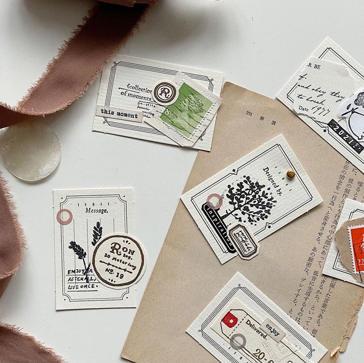 40PCS Blank White Label Stickers