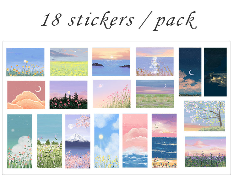 Landscape Paintings Stickers Pack
