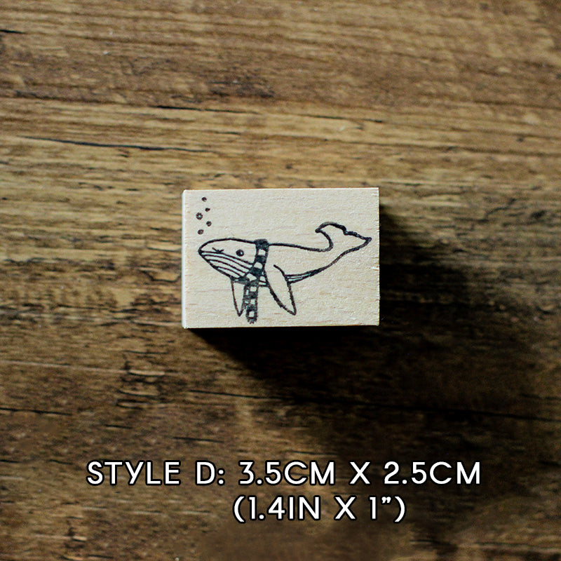 Wishing Whale Series Rubber Stamp