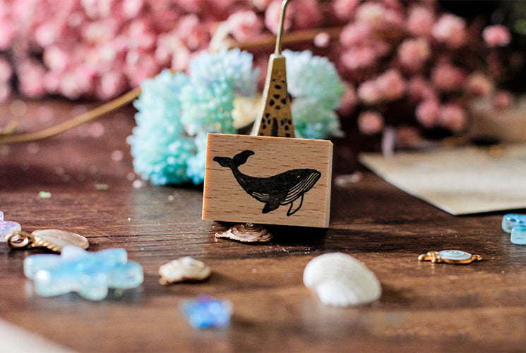 Wishing Whale Series Rubber Stamp