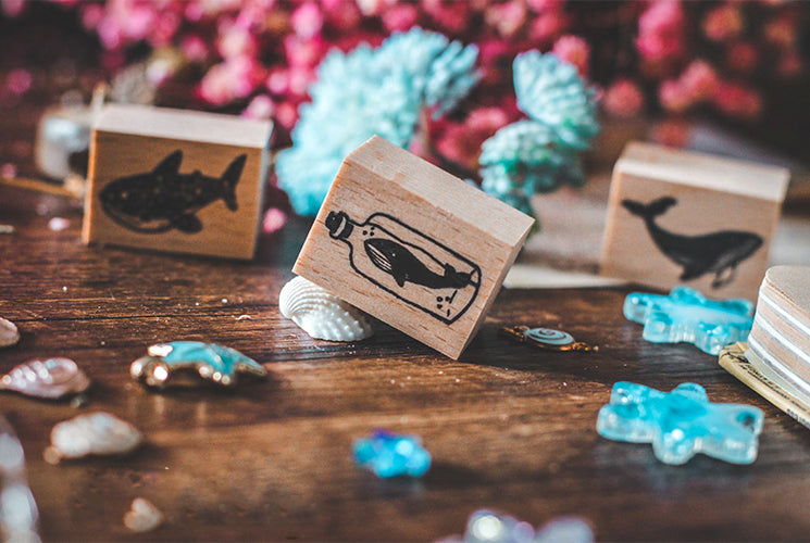 Wishing Whale Series Rubber Stamp