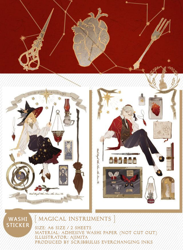 Scribbulus Everchanging Inks: Magical Instruments Sticker Sheets