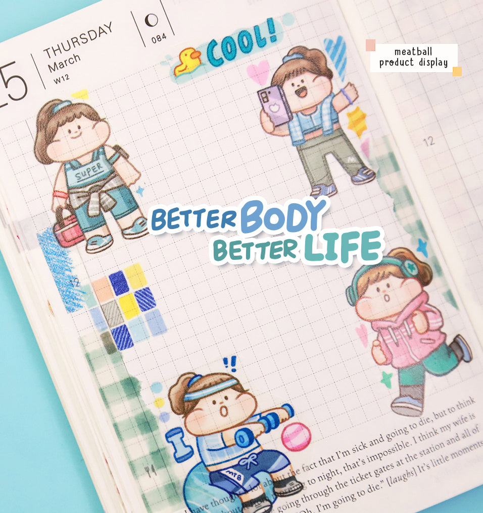 Meatball Washi Tape: Better Body Better Life