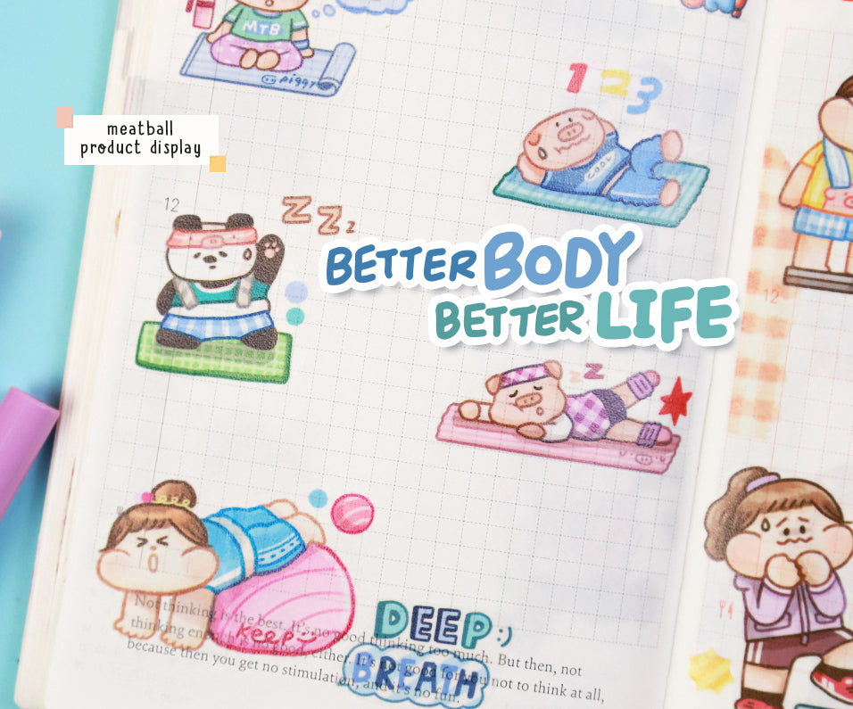 Meatball Washi Tape: Better Body Better Life