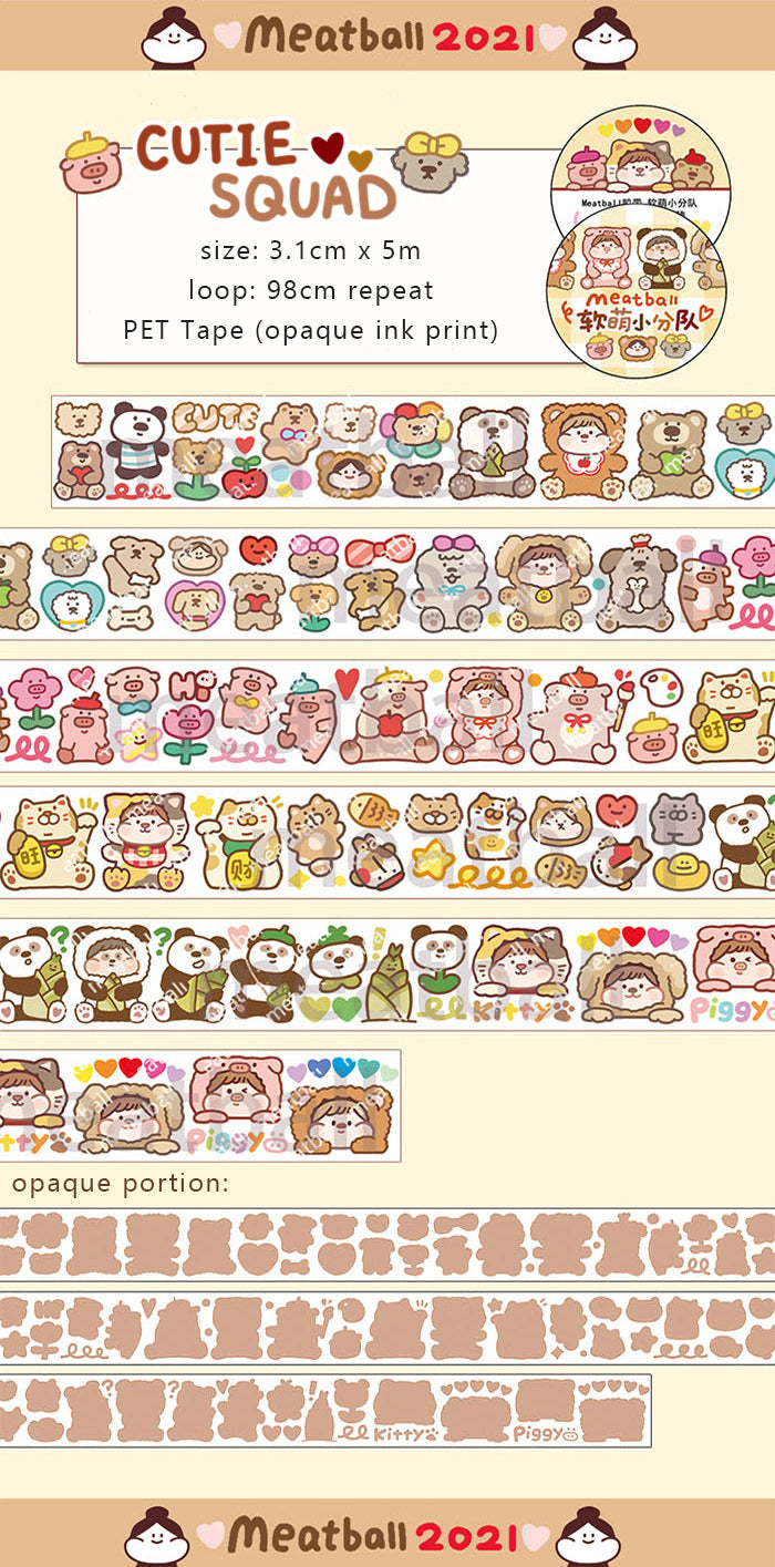 Meatball Washi Tape: Cutie Squad