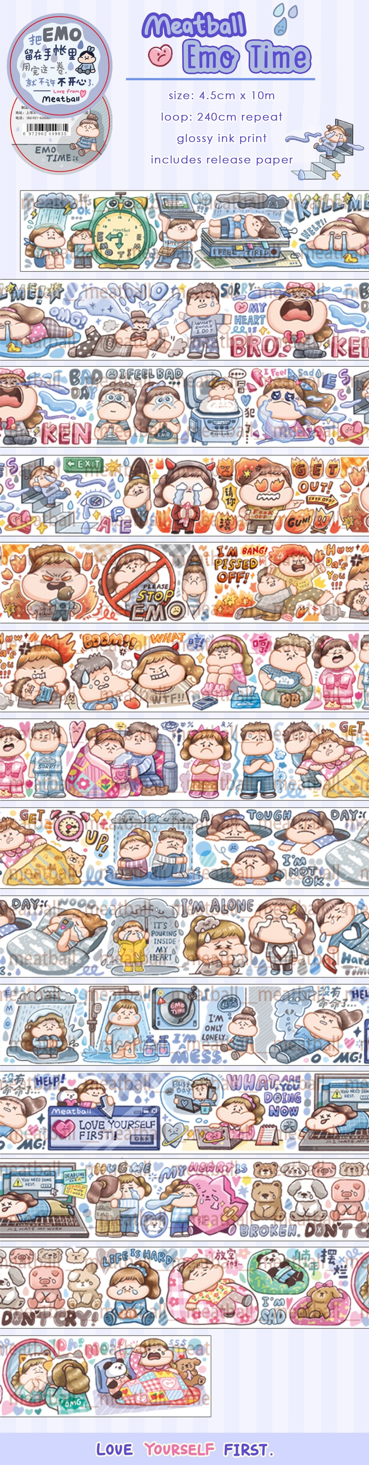 Meatball Washi Tape: Emo Time