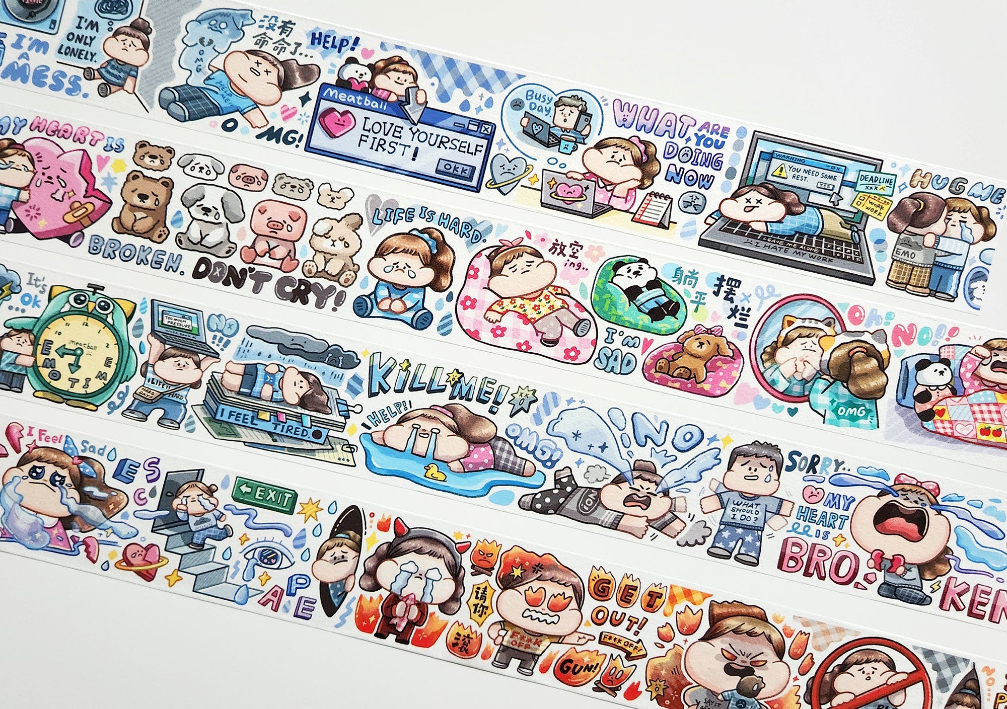 Meatball Washi Tape: Emo Time