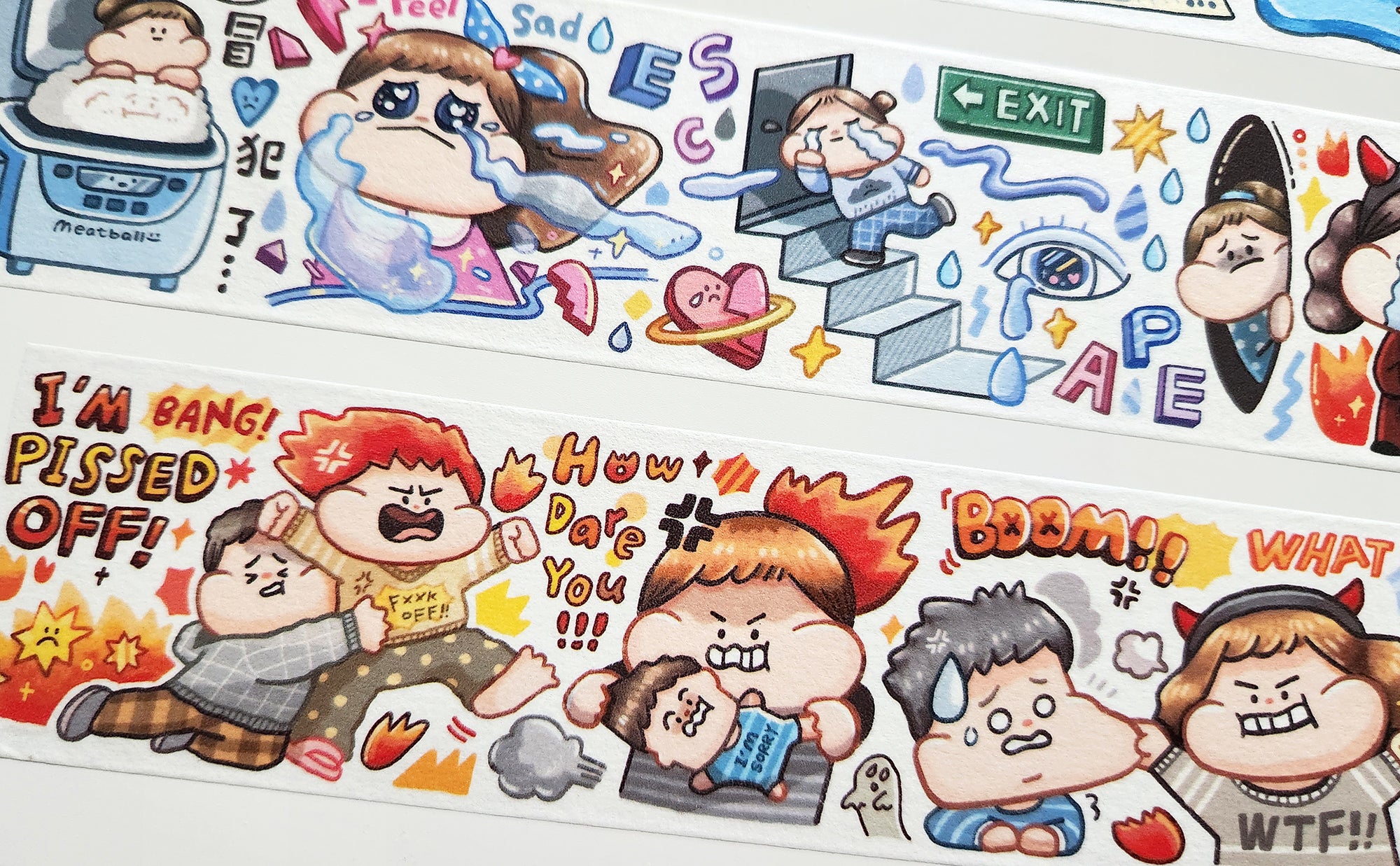 Meatball Washi Tape: Emo Time