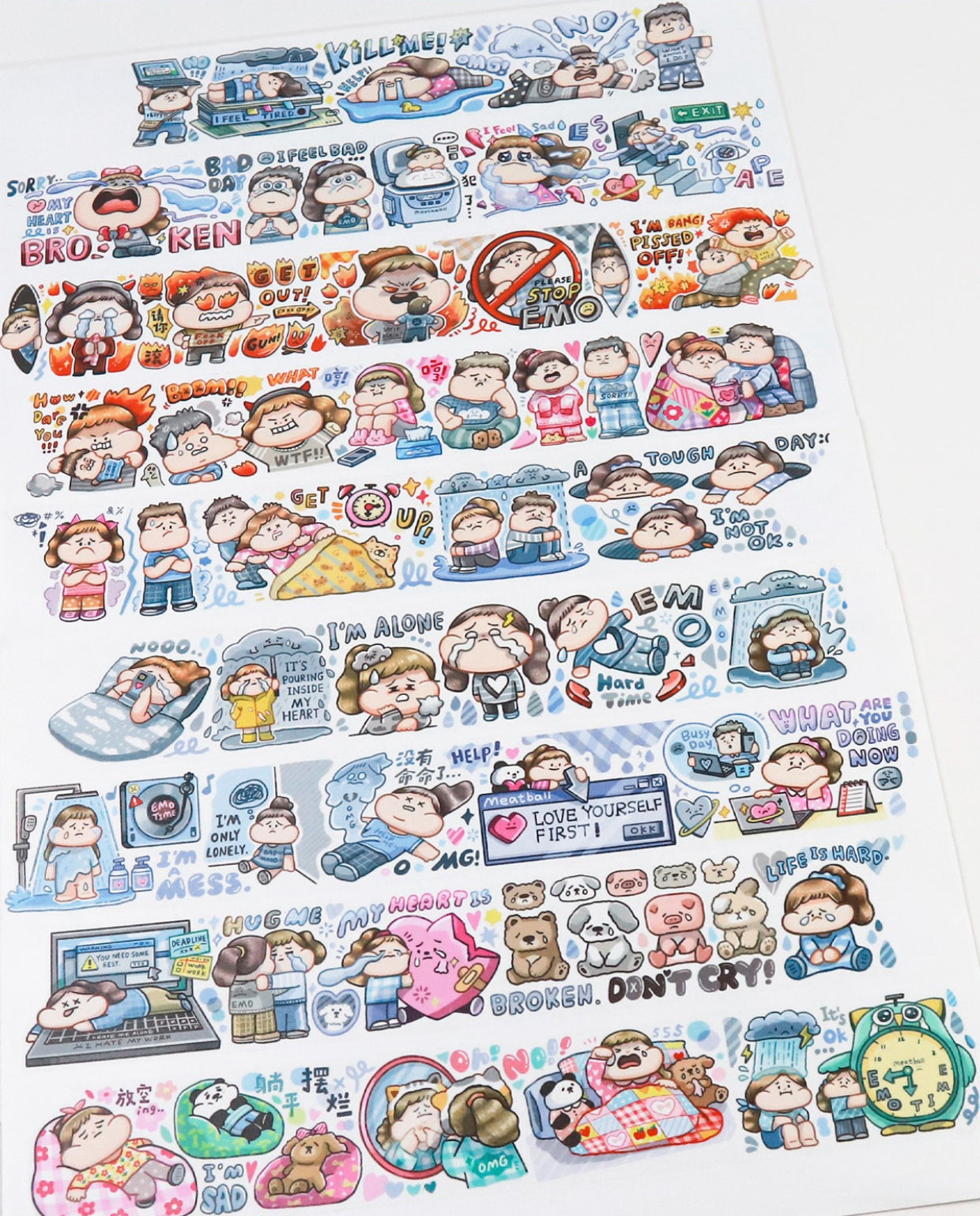 Meatball Washi Tape: Emo Time