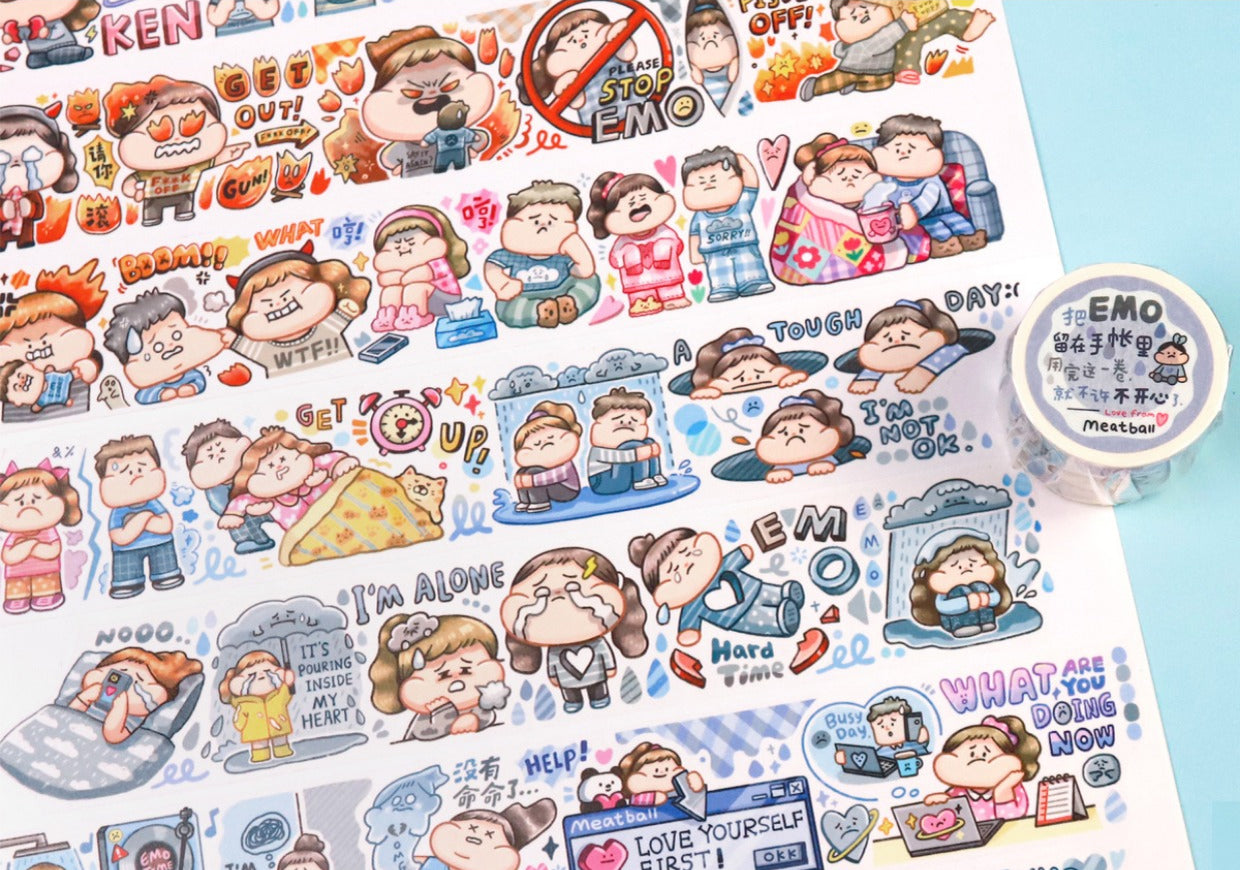 Meatball Washi Tape: Emo Time