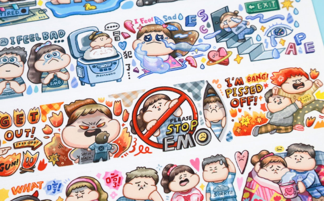 Meatball Washi Tape: Emo Time