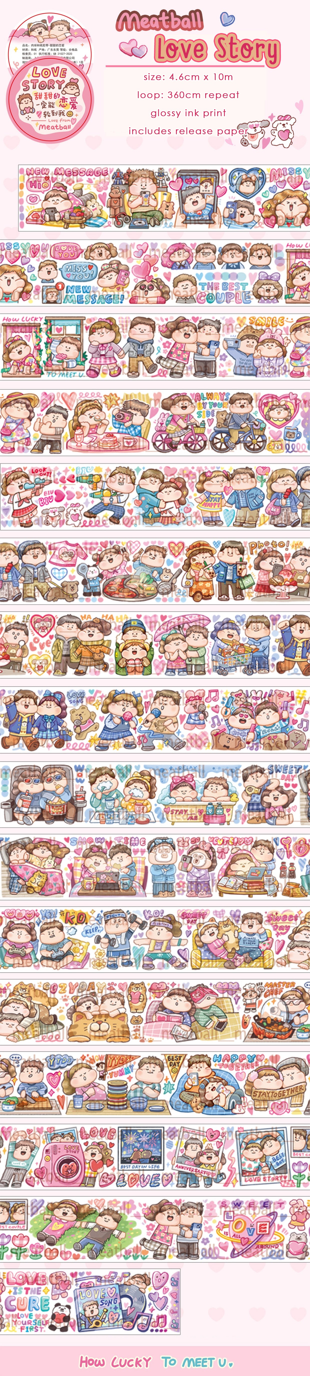 Meatball Washi Tape: Love Story