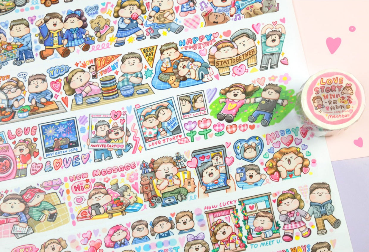 Meatball Washi Tape: Love Story