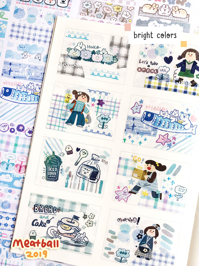 Meatball Washi Tape: Rainbow