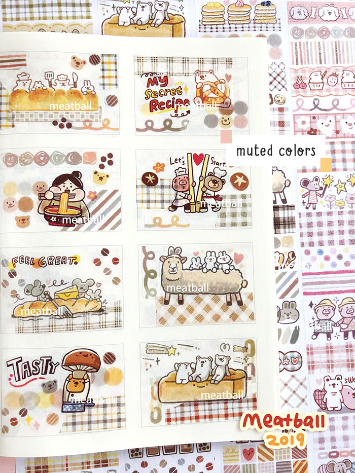 Meatball Washi Tape: Rainbow