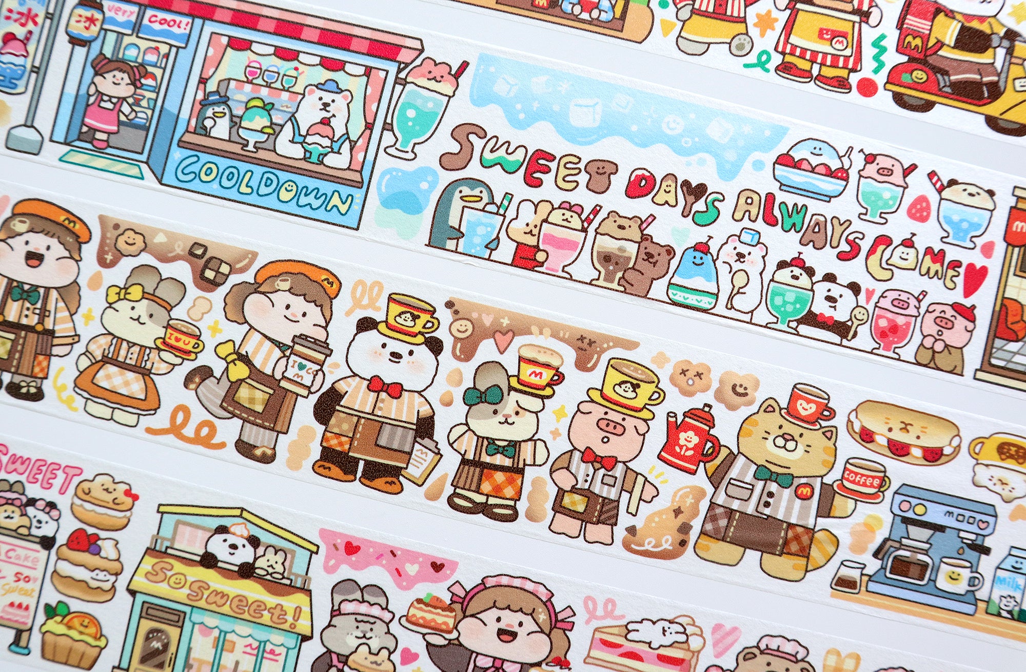 Meatball Washi Tape: Shopping Street 1