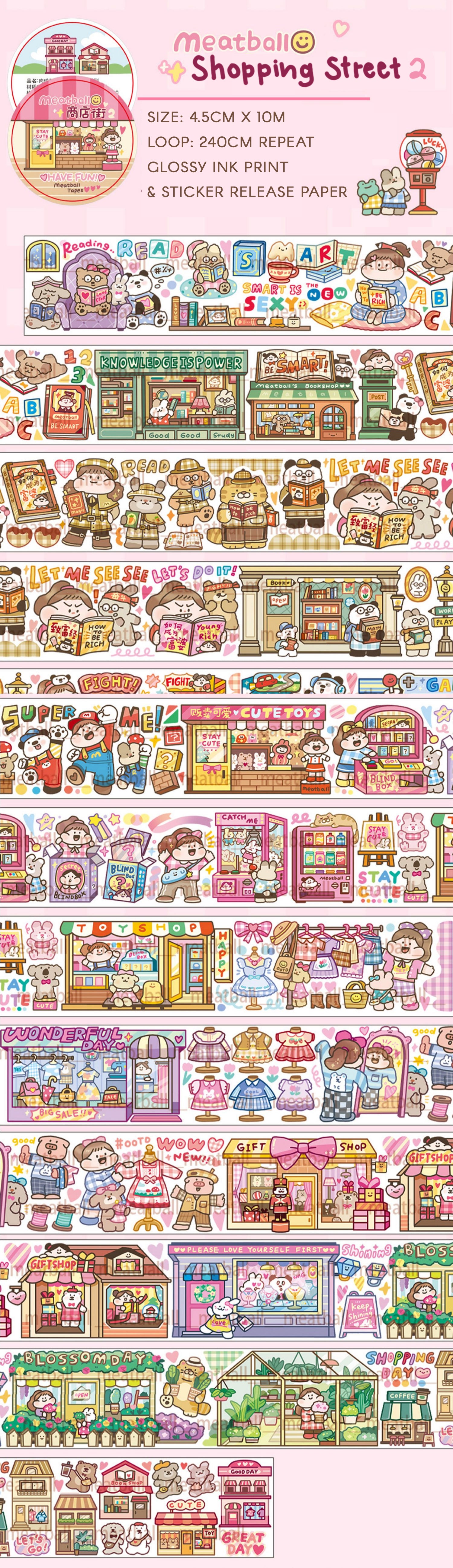 Meatball Washi Tape: Shopping Street 2