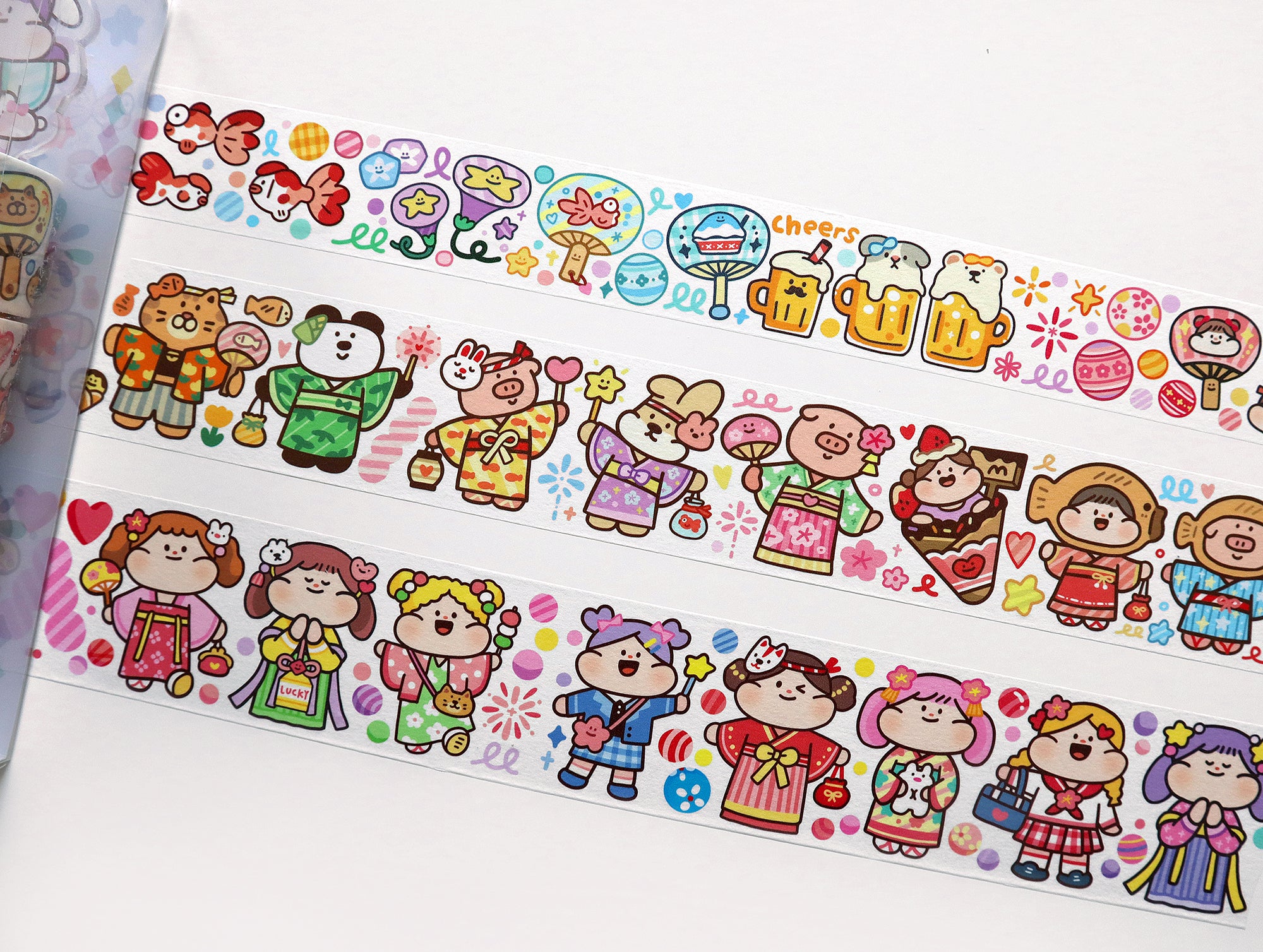 Meatball Washi Tape Set: Summer Festival