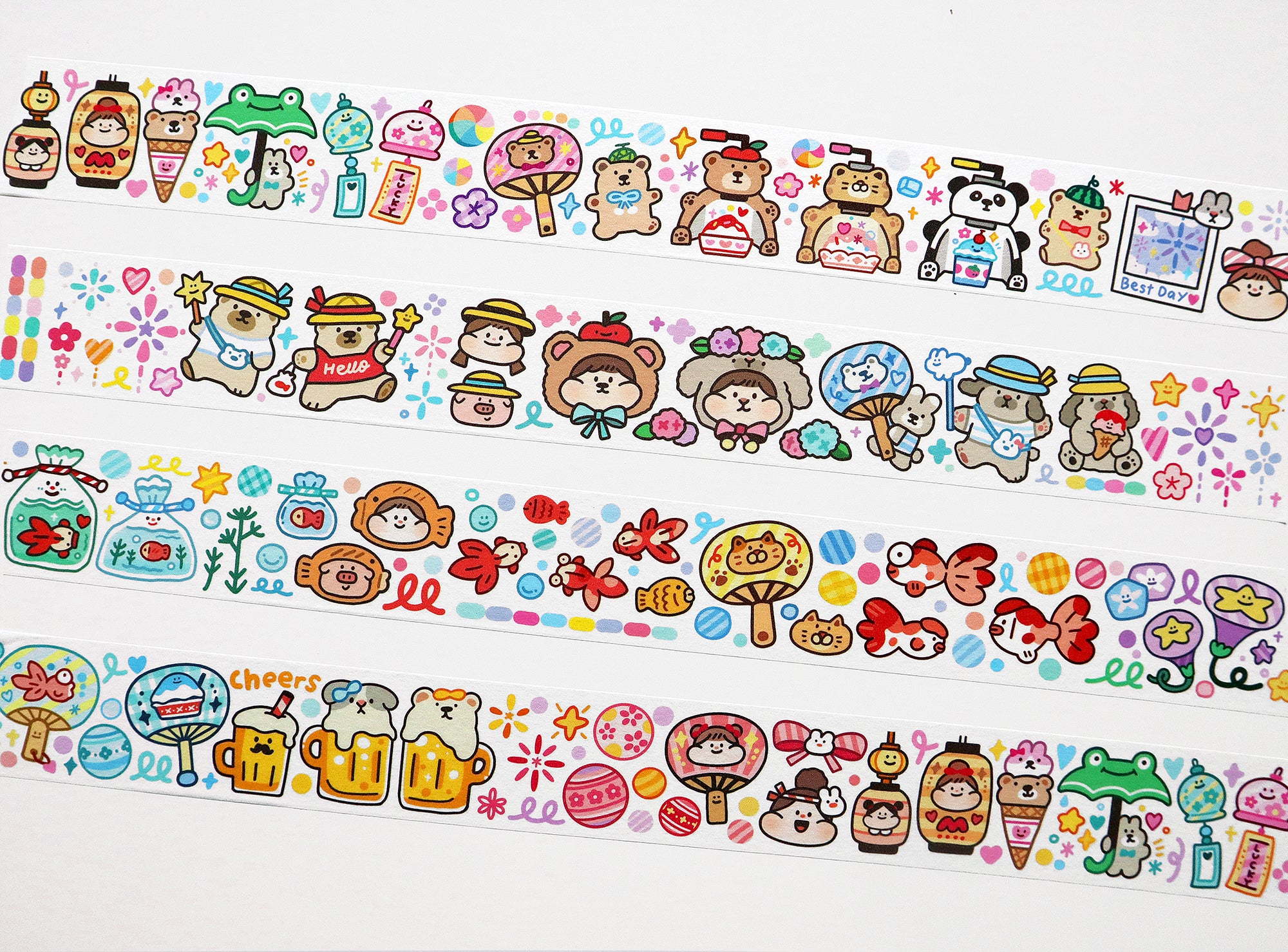Meatball Washi Tape Set: Summer Festival