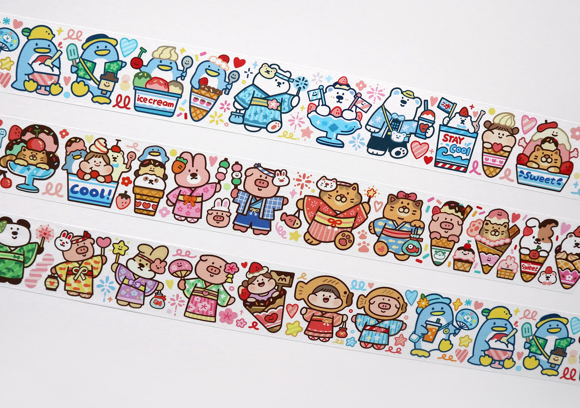 Meatball Washi Tape Set: Summer Festival