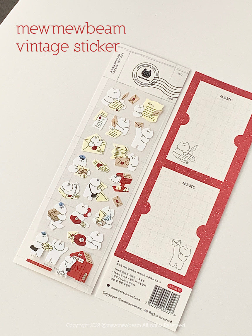 Mewmewbeam Sticker Sheet: Postman