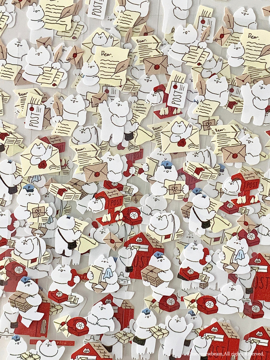 Mewmewbeam Sticker Sheet: Postman