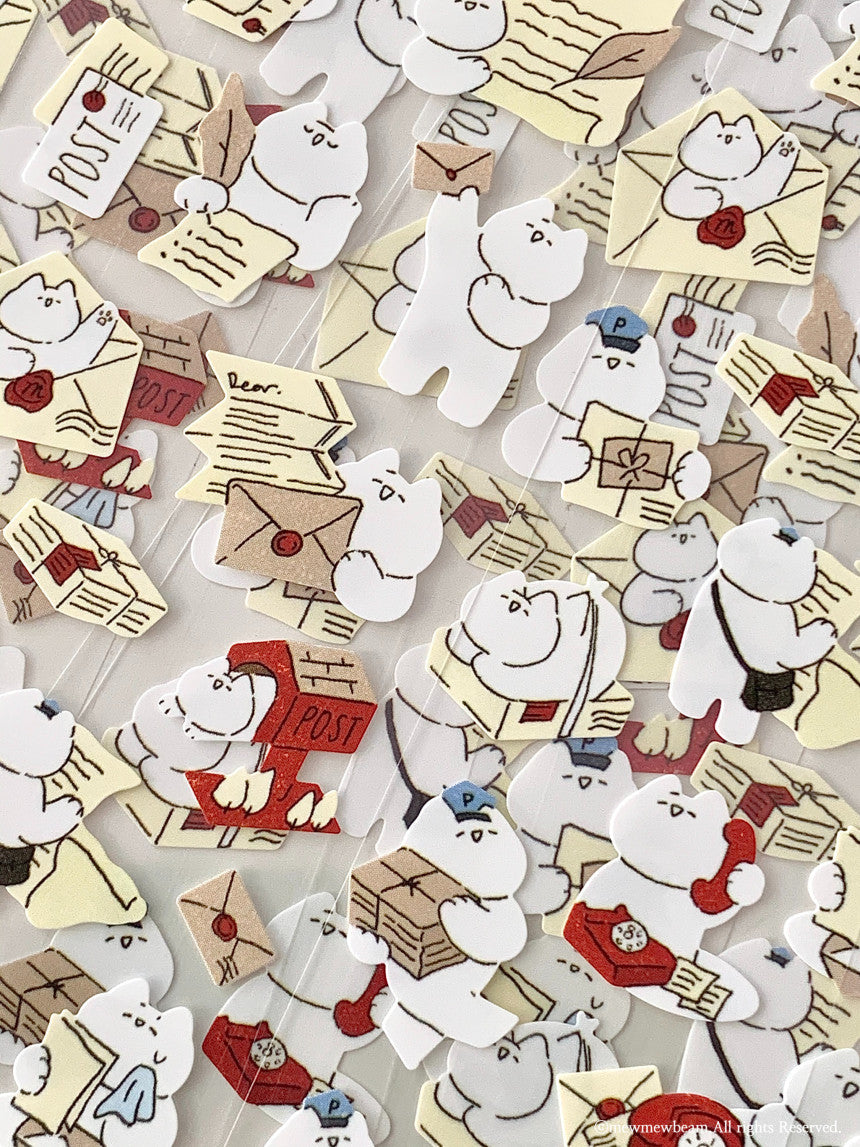 Mewmewbeam Sticker Sheet: Postman