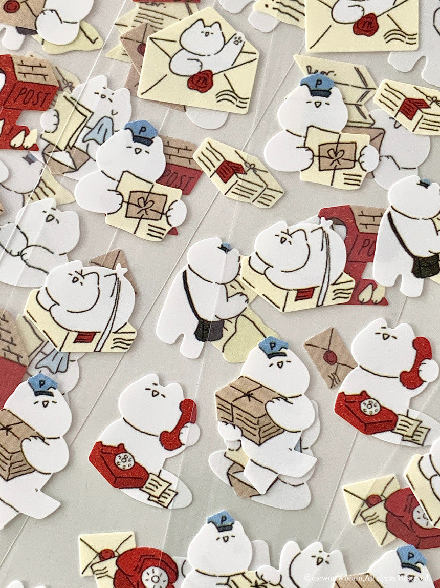 Mewmewbeam Sticker Sheet: Postman