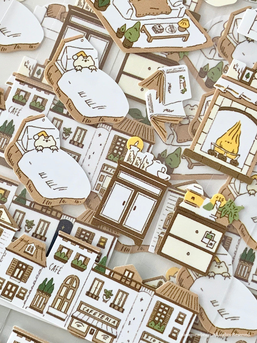 Mewmewbeam Sticker Sheet: Stay at Home