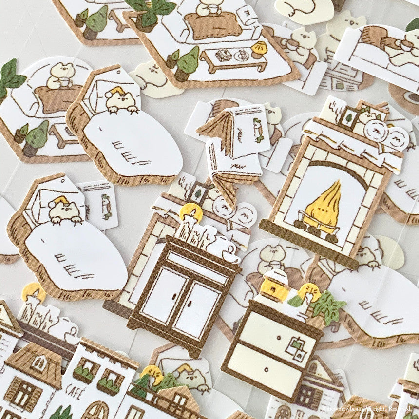 Mewmewbeam Sticker Sheet: Stay at Home
