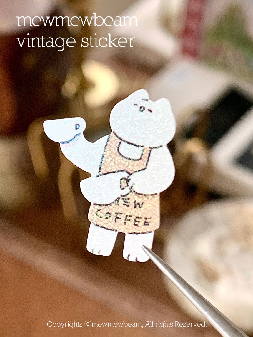 Mewmewbeam Sticker Sheet: Barista