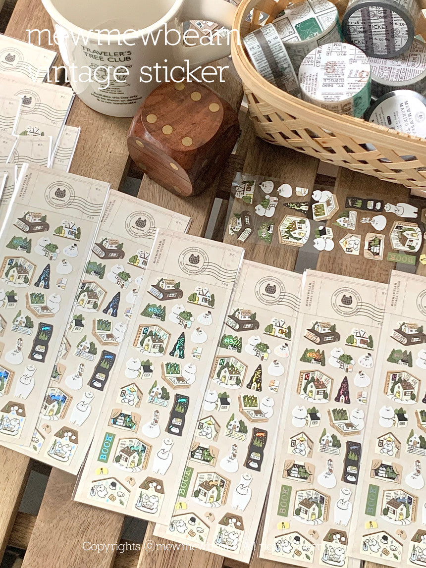 Mewmewbeam Sticker Sheet: Book House
