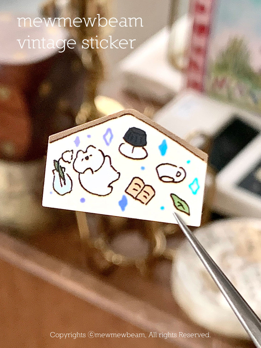 Mewmewbeam Sticker Sheet: Book House