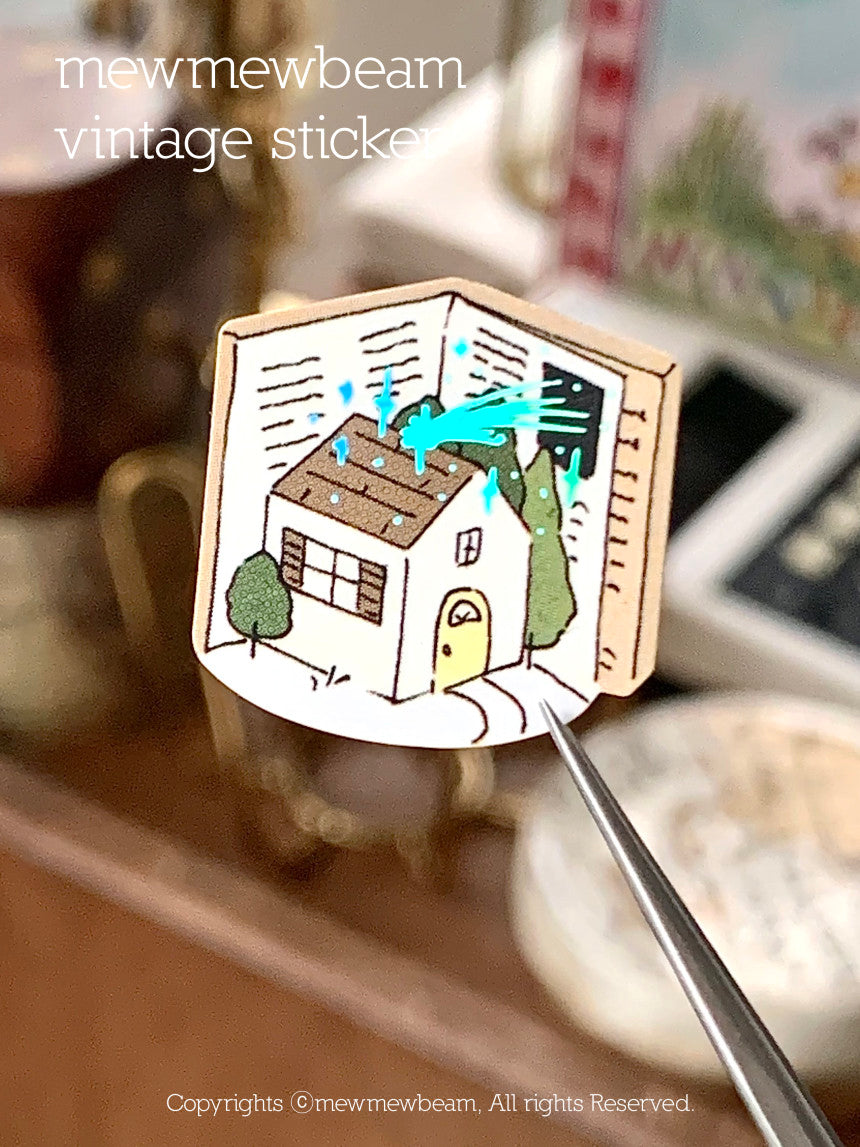 Mewmewbeam Sticker Sheet: Book House