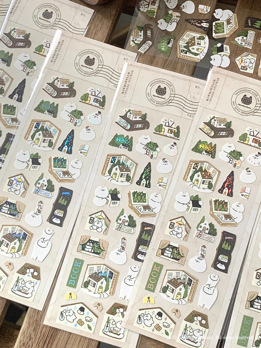 Mewmewbeam Sticker Sheet: Book House