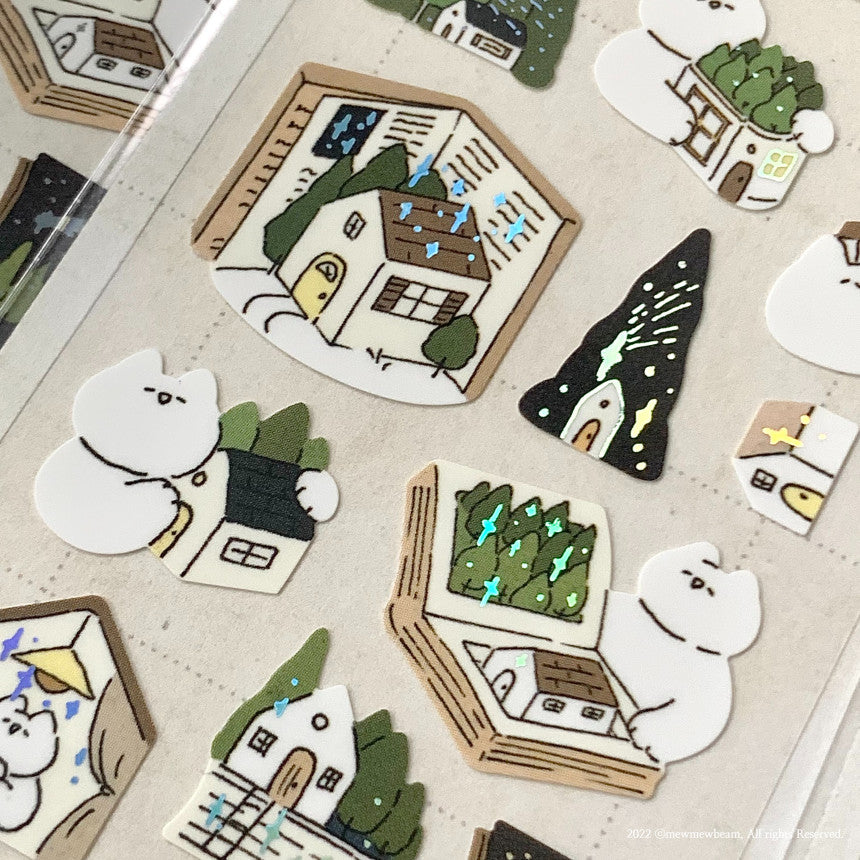 Mewmewbeam Sticker Sheet: Book House