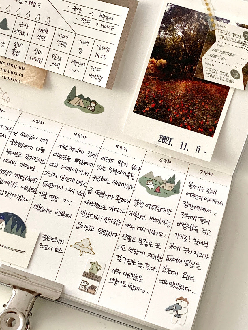 Mewmewbeam Sticker Sheet: Camping