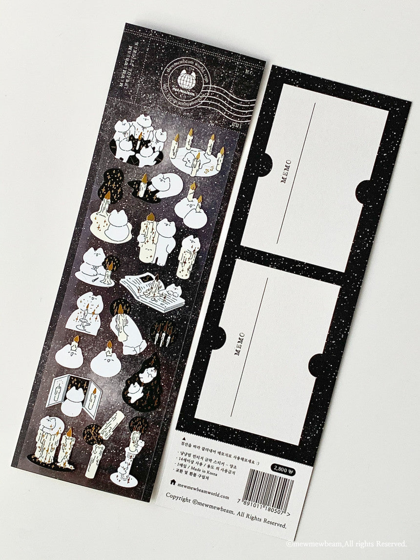 Mewmewbeam Sticker Sheet: Candle